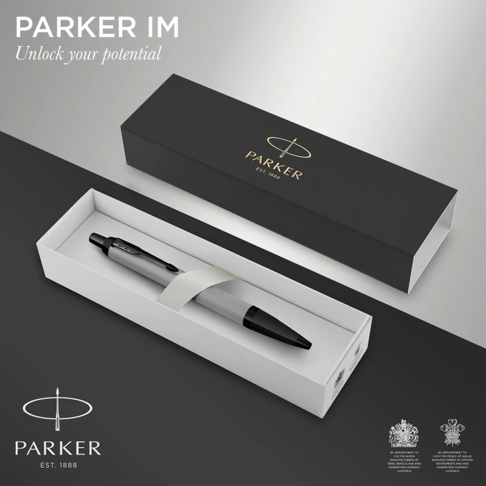 Parker IM Monochrome Kugelschreiber matte grey/schwarz, Geschenkbox