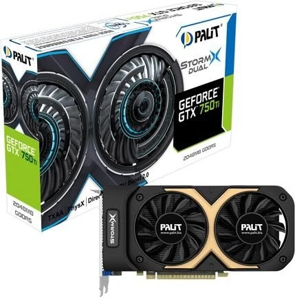 Palit GeForce GTX 750 Ti StormX Dual, 2GB GDDR5, VGA, DVI, HDMI