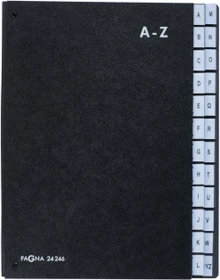 Pagna Classic International Pultordner, 24 Fächer, A4, schwarz