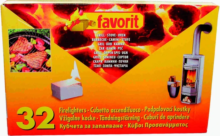 Favorit 1250 Grill-/Kaminanzünder-Würfel, 32 Stück