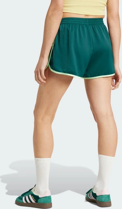adidas Adicolor 3-Streifen Sprinter Laufhose kurz collegiate green/semi green spark (Damen)