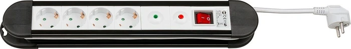 Wentronic Goobay Steckdosenleiste, 4-fach, mit Überspannungsschutz, 1.4m