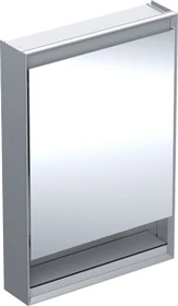 Geberit ONE Spiegelschrank ComfortLight, Nische, 1 Türe, AP-Montage, 60cm, Anschlag links, Aluminium eloxiert
