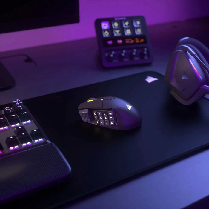 Corsair Scimitar Elite Wireless SE MMO, Gun Metal schwarz, USB/Bluetooth