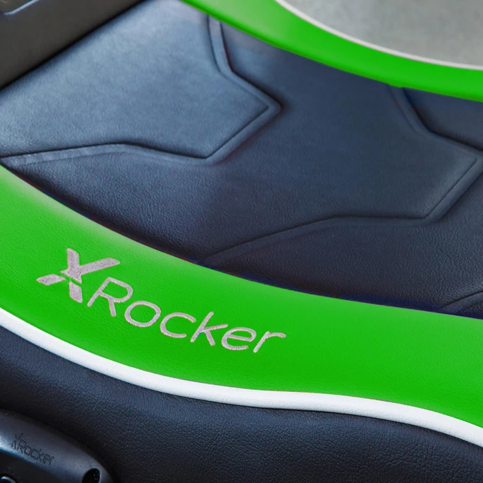 X Rocker Shadow 2.0 Audio Floor Rocker Gaming-Bodensessel für Kinder/Jugendliche, schwarz/grün