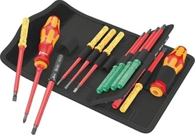 Wera Kraftform Kompakt VDE 17 Universal 1 Tool Finder Bitset inkl. Tasche, 17-tlg.