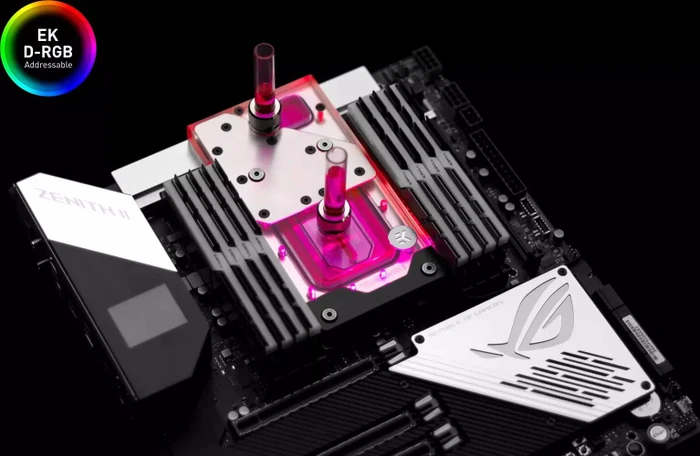 EK Water Blocks Quantum Line EK-Quantum Momentum ROG Zenith II Extreme D-RGB Monoblock, Nickel, Acryl