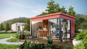 Lasita Maja Domeo 4 Gartenhaus schwedenrot
