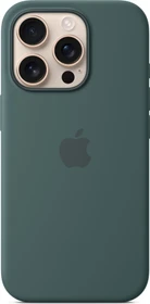 Apple Silikon Case mit MagSafe für iPhone 16 Pro seegrün