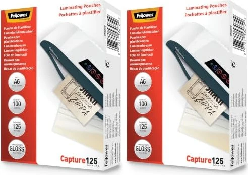 Fellowes Laminierfolien, A6, 2x 125µm, glänzend, 100 Stück