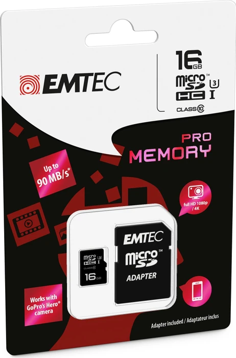 Emtec Pro R90/W80 16GB Kit, UHS-I U3, Class 10