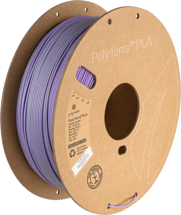 Polymaker PolyTerra PLA Dual, Foggy Purple (Grey-Purple), Spule, 1.75mm, 1.00kg