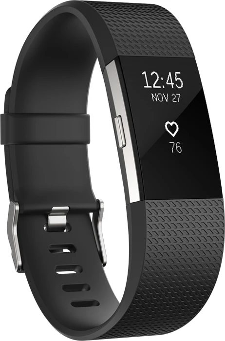 Fitbit Charge 2 XL Aktivitäts-Tracker schwarz/silber