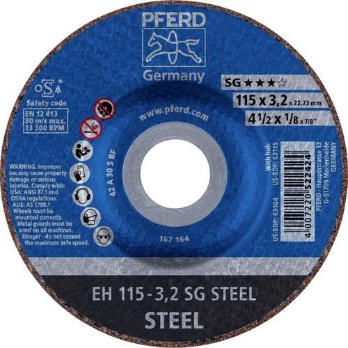Pferd EH 115-3.2 SG STEEL Trennscheibe, 115x3.2x22.23mm, 25 Stück