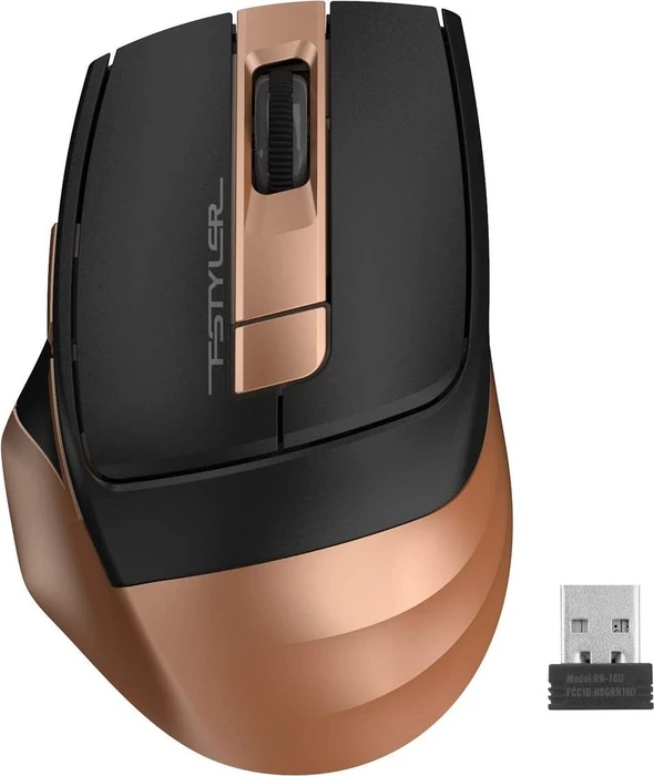 A4Tech FSTYLER Collection FG35 Wireless Mouse schwarz/bronze, USB