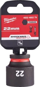 Milwaukee Shockwave Außensechskant Steckschlüssel 3/8", 22x34mm, 1 Stück