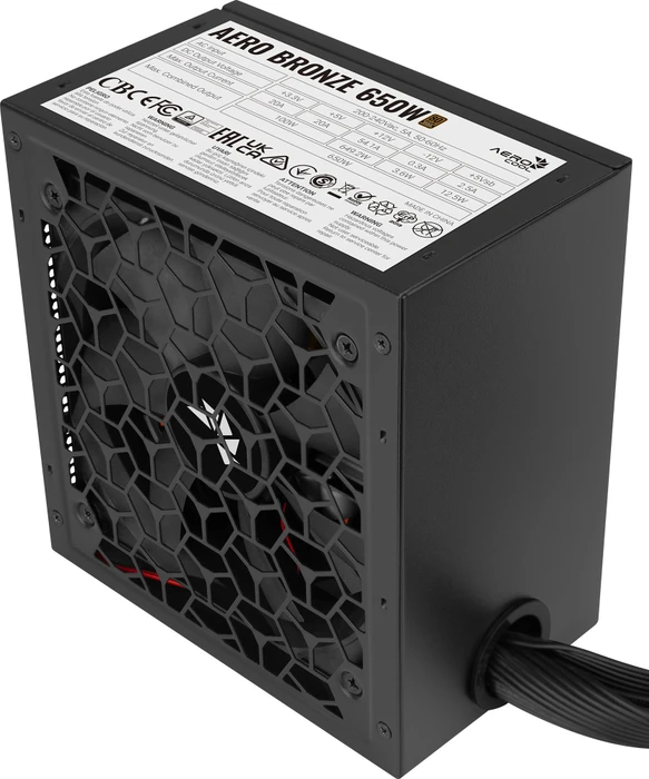 AeroCool B509A Flow Black, Glasfenster, 650W ATX