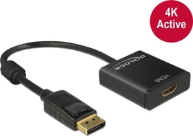 DeLOCK aktives DisplayPort 1.2/HDMI Adapterkabel schwarz, 0.2m