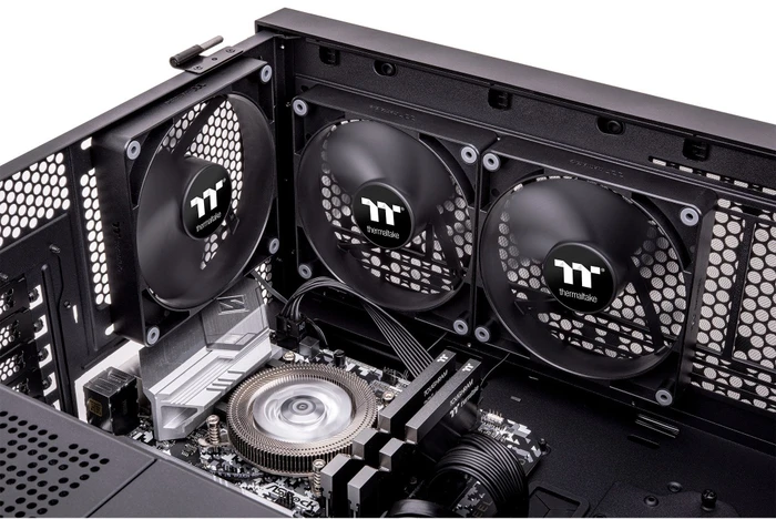 Thermaltake CT120 Black, schwarz, 120mm, 2er-Pack