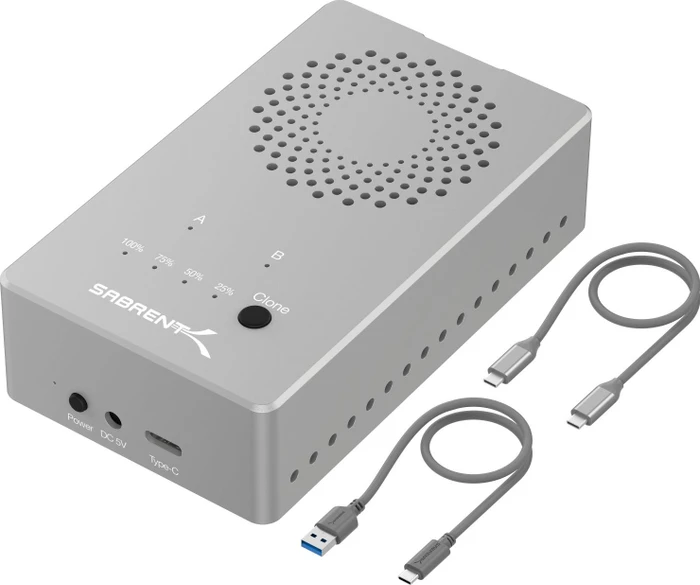 Sabrent Dual Docking Station PCIe NVMe M.2 SSD, M.2 Dockingstation mit Klon-Funktion, USB-C 3.1