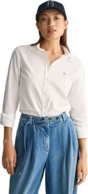 Gant Slim Fit Stretch Oxford Hemd langarm weiß (Damen)