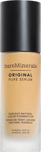 bareMinerals Pure Serum Radiant Natural Liquid Foundation Nr. 2 light warm LSF20, 30ml