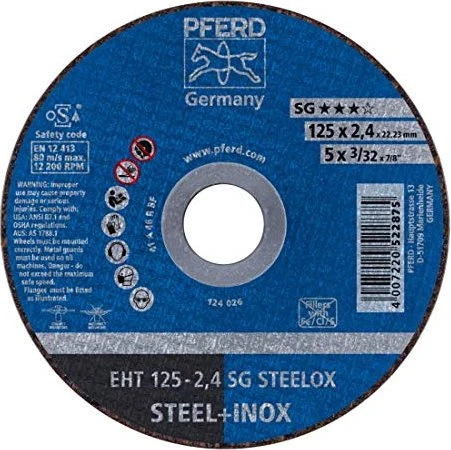 Pferd EHT 125-2.4 SG STEELOX Trennscheibe, 125x2.4x22.23mm, 25 Stück