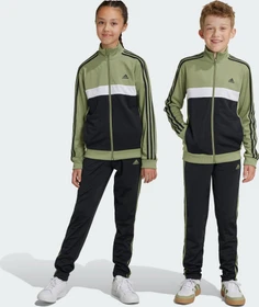 adidas Essentials 3-Streifen Tiberio Trainingsanzug tent green/black/white (Junior)