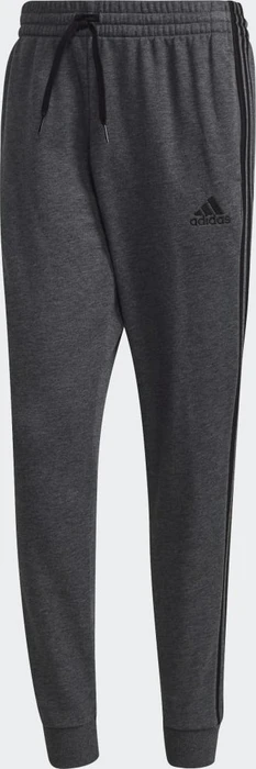 adidas Essentials French Terry Tapered Cuff 3-Streifen Trainingshose lang dark grey heather/black (Herren)