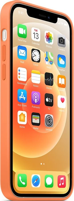 Apple Silikon Case mit MagSafe für iPhone 12/iPhone 12 Pro Kumquat