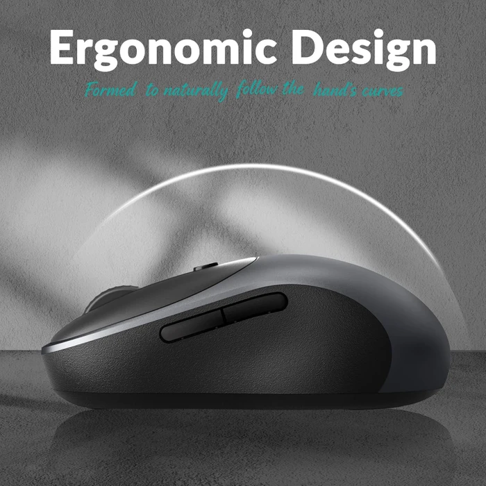 Keychron BM24 Wireless Mouse Metal Gray schwarz/grau, USB/Bluetooth