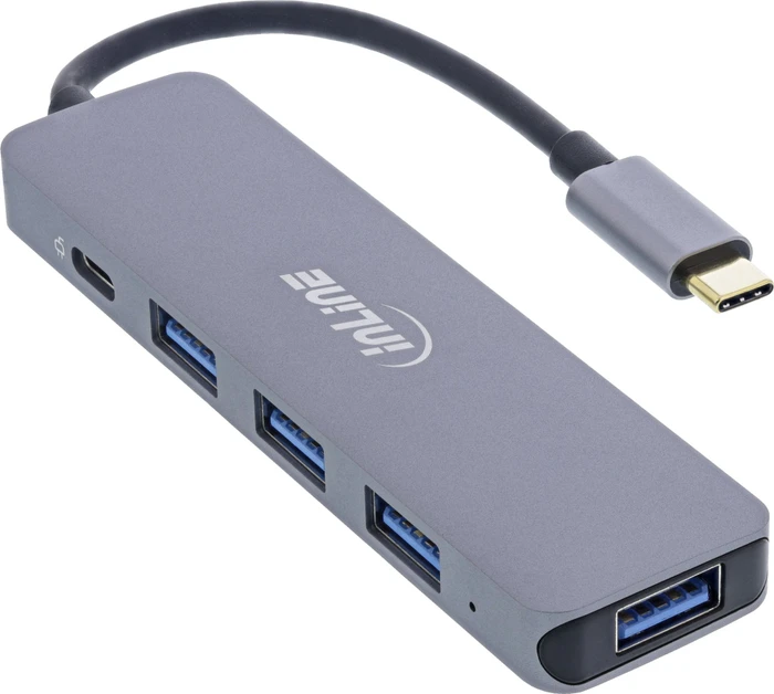 InLine USB-Typ C Multi Hub, 4x USB-A 3.0, PD 87W, USB-C 3.0 [Stecker]