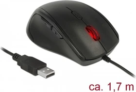 DeLOCK Ergonomic Mouse schwarz, USB (12548)