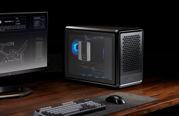 Cooler Master MasterFrame 400 Mesh, schwarz, Glasfenster