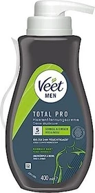 Veet Men Total Pro Dusch-Haarentfernungscreme, 400ml