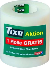 tesa tesafilm Tixo transparent/weiß, Klebestreifen, 19mm/33m, 3 Stück