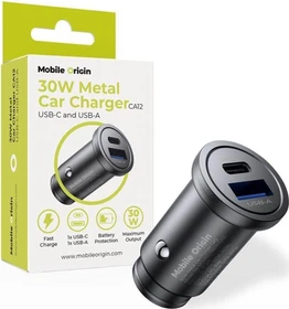 Mobile Origin Metal Car Charger 30W CA12 schwarz