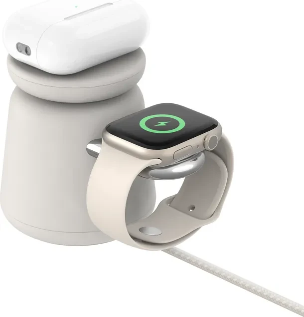 Belkin BoostCharge Pro Kabellose 2-in-1-Ladestation mit MagSafe (15W) Sand