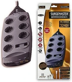 Belkin SurgeMaster, 7-fach, mit Telefon-, Audio/Video- und RJ-45-Schutz, 3m