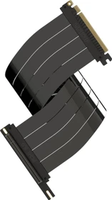 LinkUP AVA5 Riser Kabel, rechts gerichtet, gewinkelt, PCIe 5.0, 500mm, schwarz