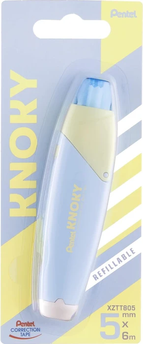 Pentel KNOKY 5mmx0m Korrekturroller hellblau, Blister