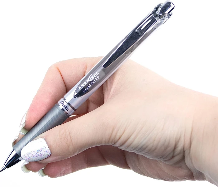 Pentel EnerGel XM BL77 Gelroller grau/silber