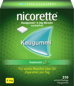 Johnson & Johnson Nicorette Freshmint 4mg Kaugummis, 105 Stück