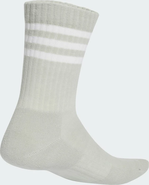 adidas 3-Streifen Cushioned Crew Socken white/wonder silver, 3 Paare