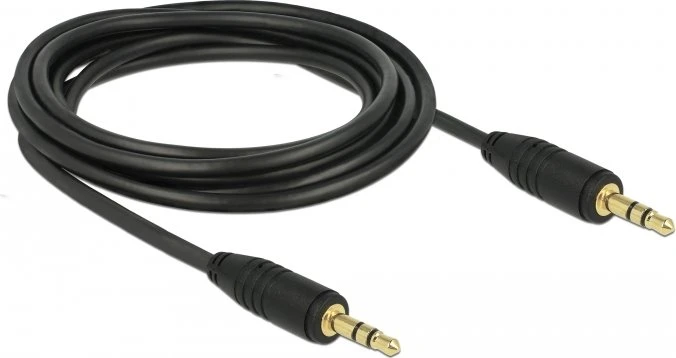 DeLOCK Klinkenkabel 3-Pin Stereo, 3.5mm Stecker auf 3.5mm Stecker, schwarz, 3.0m