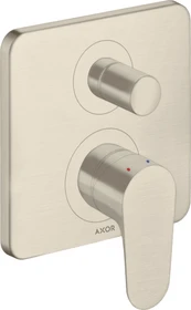 Hansgrohe Axor Citterio M Wannenmischerarmatur mit Sicherung brushed nickel
