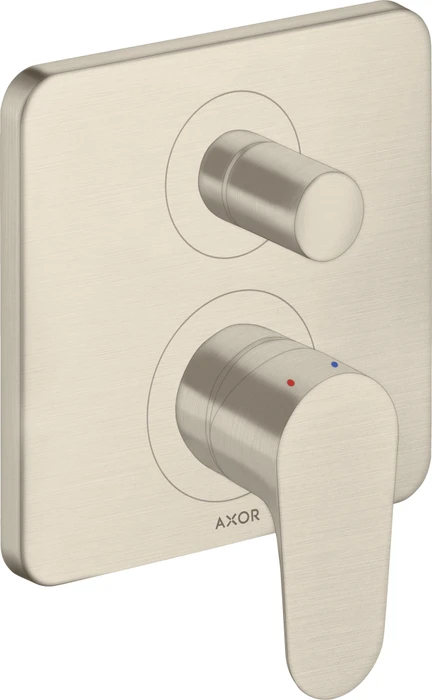 Hansgrohe Axor Citterio M Wannenmischerarmatur mit Sicherung brushed nickel