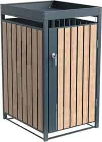 Westmann Planta Mülltonnenbox 1x 240l holzoptik/anthrazit
