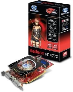 Sapphire Radeon HD 4770, 512MB GDDR5, 2x DVI, S-Video, full retail
