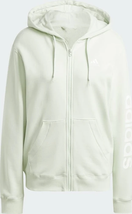 adidas Essentials Linear French Terry Hoodie linen green (Damen)